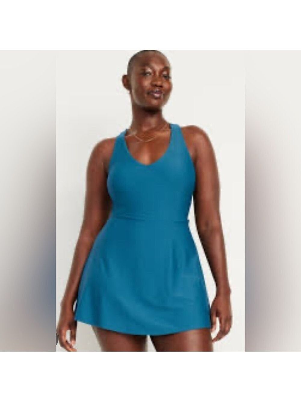 Old Navy Matte Tie-Back One Piece Summer Beach Vacation Swimsuit Swim Dress 3X